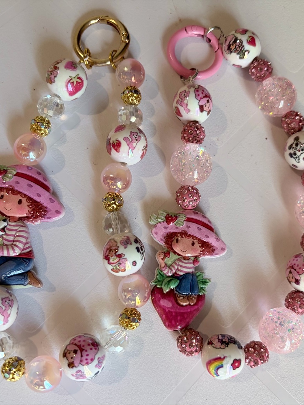 Strawberry Shortcake bag charms/key chains